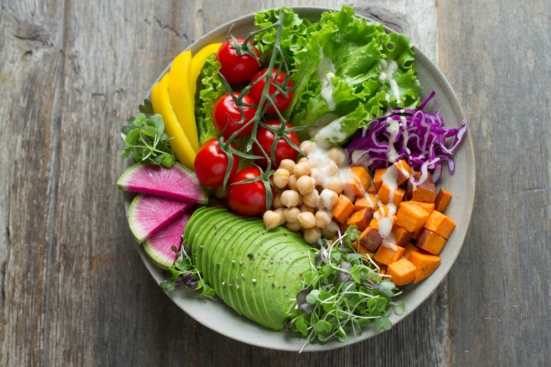 Fresh vegetables and healthy nutrition